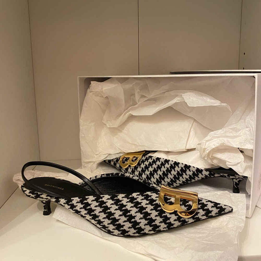 Houndstooth Balenciaga heels